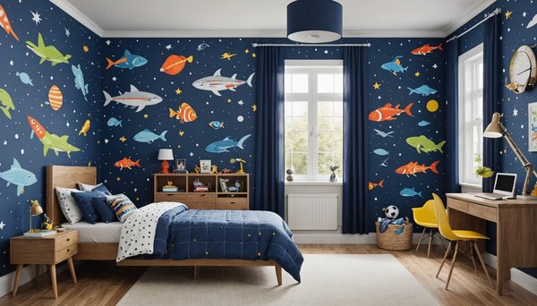 Papier peint pour chambre de garçon : idées tendance et faciles à poser